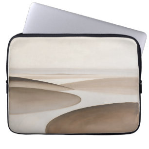Minimalistische beige Wüstendünen Laptopschutzhülle