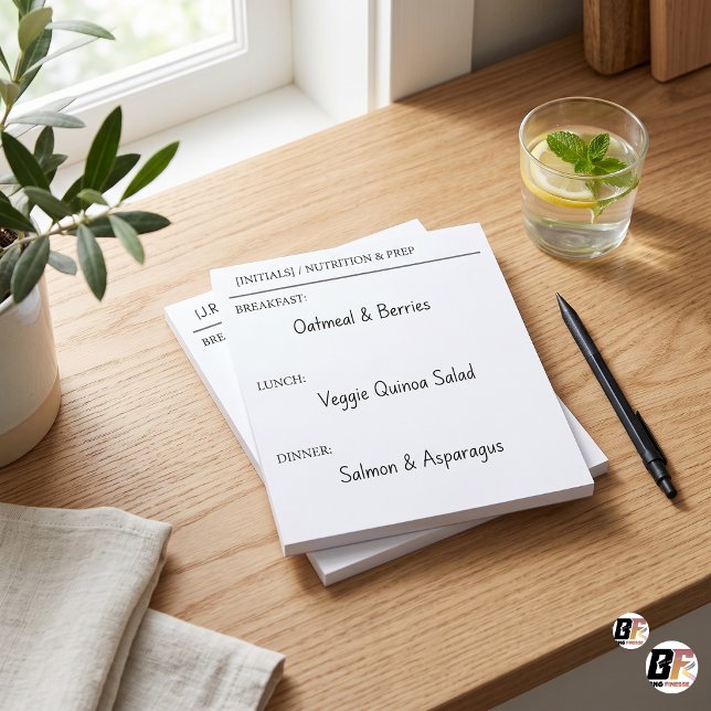 Minimalistische benutzerdefinierte Anfangsbuchstab Notizblock (#ForYou)