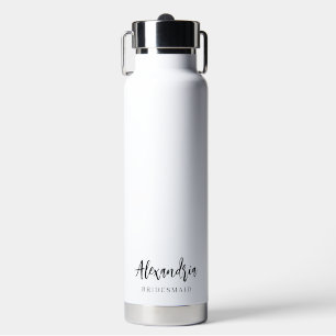 Minimalistische benutzerdefinierte Hochzeitsfeier Trinkflasche