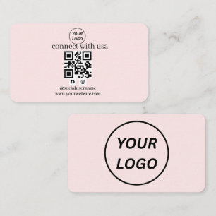 Minimalistische benutzerdefinierte Logo-QR-Code-So Visitenkarte