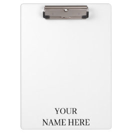 Minimalistische benutzerdefinierte Name Elegante B Klemmbrett
