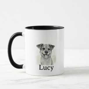 Minimalistische benutzerdefinierte Pet Name & Foto Tasse