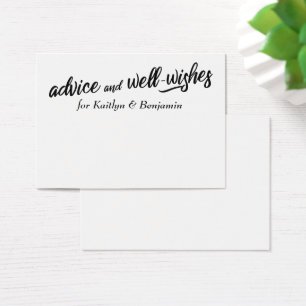 Minimalistische Beratung und gute Wünsche Hochzeit