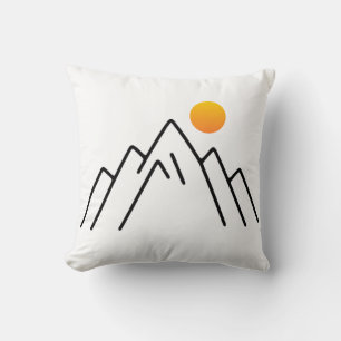 Minimalistische Berge: Ein naturlich Inspiriertes Kissen