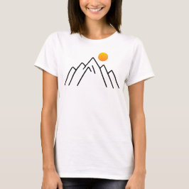 Minimalistische Berge: Ein naturlich Inspiriertes  T-Shirt