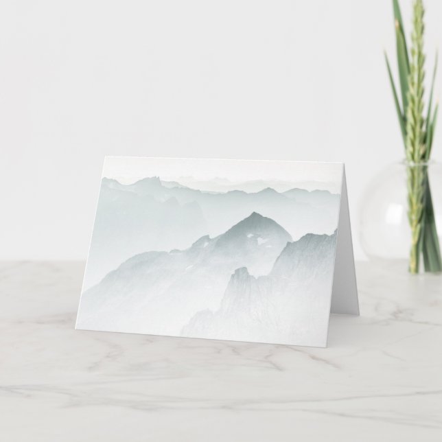 Minimalistische Berge Karte (Vorderseite)