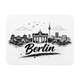 Minimalistische Berlin Deutschland Stadtlandschaft Magnet
