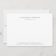 Minimalistische Berufliche Anwaltskarte
