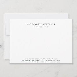 Minimalistische Berufliche Anwaltskarte Mitteilungskarte