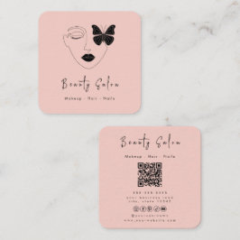 Minimalistische Berufliche Beauty Salon Visitenkar Begleitkarte