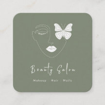 Minimalistische Berufliche Beauty Salon Visitenkar