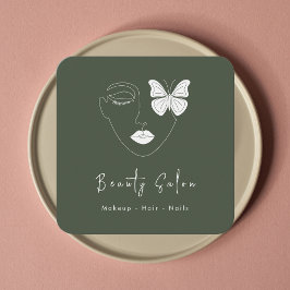 Minimalistische Berufliche Beauty Salon Visitenkar Quadratische Visitenkarte