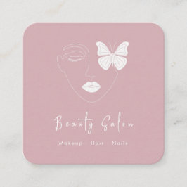 Minimalistische Berufliche Beauty Salon Visitenkar Quadratische Visitenkarte