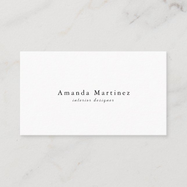 Minimalistische Berufliche Business Card Visitenkarte (Vorderseite)