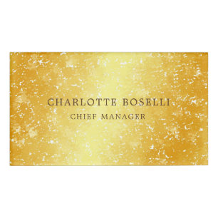 Minimalistische Berufliche Goldfarbe Namenschild