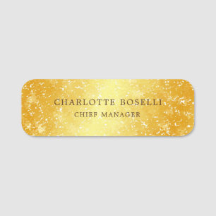 Minimalistische Berufliche Goldfarbe Namensschild