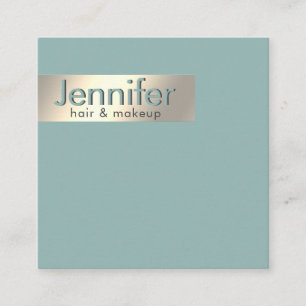 Minimalistische berufliche Goldfolie Quadratische Visitenkarte