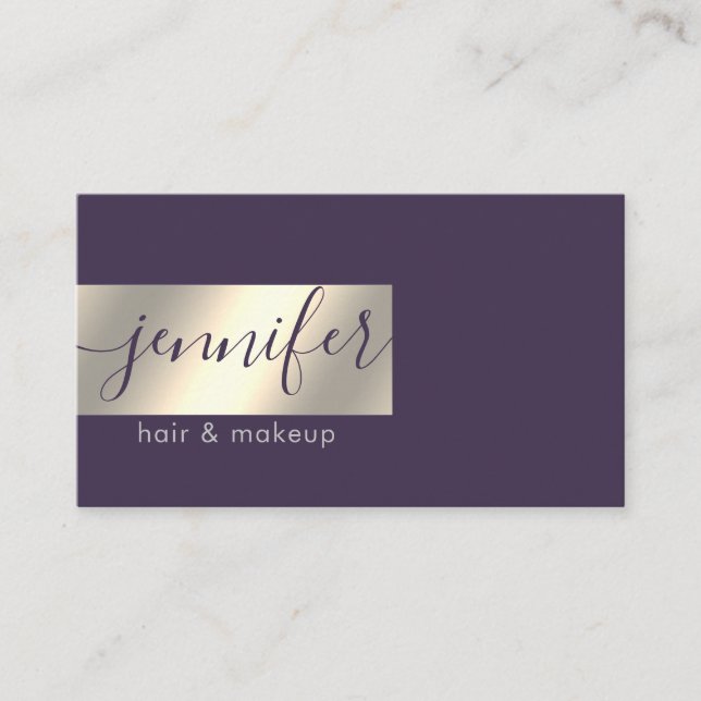 Minimalistische berufliche Goldfolie Visitenkarte (Vorderseite)