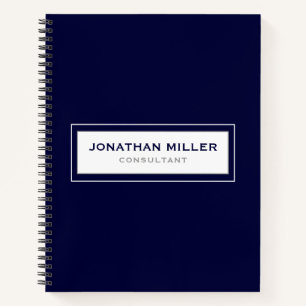 Minimalistische Berufliche Marine Notizbuch