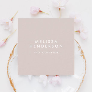 Minimalistische berufliche moderne Champagne Quadratische Visitenkarte