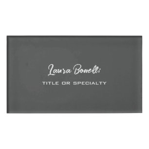 Minimalistische Berufliche moderne Handschrift Dun Namenschild