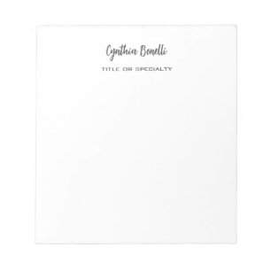 Minimalistische Berufliche moderne Handschrift Notizblock