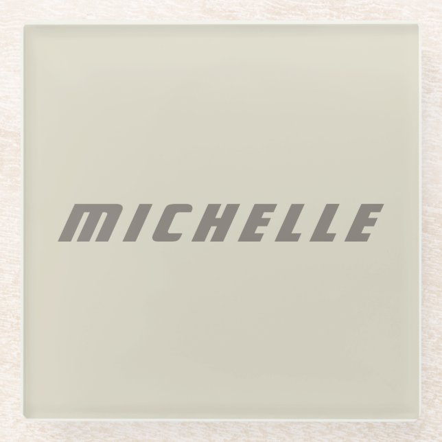 Minimalistische Berufliche moderne Science Fiction Glasuntersetzer (Vorderseite)