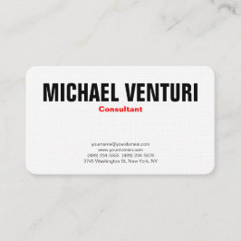 Minimalistische Berufliche Schlichte Visitenkarte