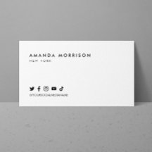 Minimalistische Berufliche Social Media White