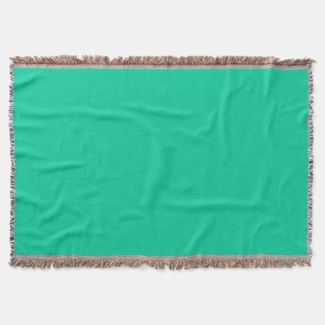Minimalistische Berufliche Solid Caribbean Green Decke (Vorderseite)