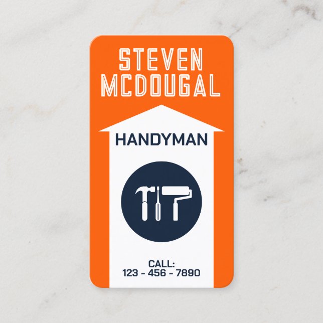 Minimalistische berufliche Tools Logo-Visitenkarte Visitenkarte (Vorderseite)