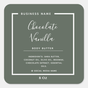 Minimalistische berufliche Typografie Quadratischer Aufkleber