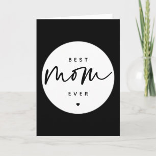Minimalistische beste Mama je elegante Script Typo Karte
