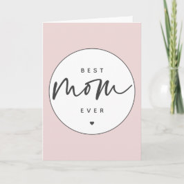 Minimalistische beste Mama je elegante Script Typo Karte