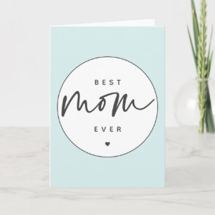Minimalistische beste Mama je elegante Script Typo Karte