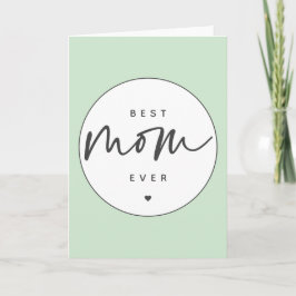 Minimalistische beste Mama je elegante Script Typo Karte