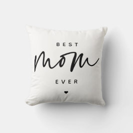 Minimalistische beste Mama je elegante Script Typo Kissen