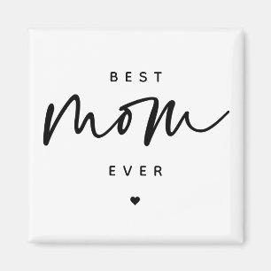 Minimalistische beste Mama je elegante Script Typo Magnet