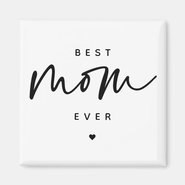 Minimalistische beste Mama je elegante Script Typo Magnet (Vorne)