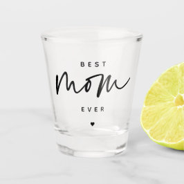 Minimalistische beste Mama je elegante Script Typo Schnapsglas