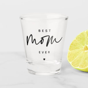 Minimalistische beste Mama je elegante Script Typo Schnapsglas
