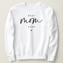 Minimalistische beste Mama je elegante Script Typo Sweatshirt
