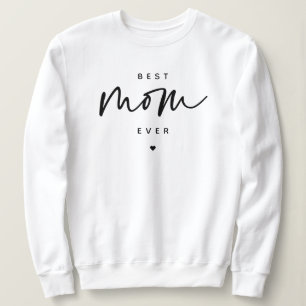 Minimalistische beste Mama je elegante Script Typo Sweatshirt