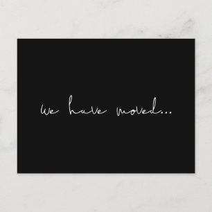 Minimalistische Bewegungsanzeige Postkarte