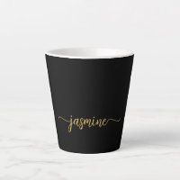 Minimalistische Bezeichnung für Schwarz-Gold-Monog