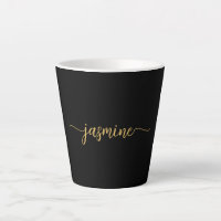 Minimalistische Bezeichnung für Schwarz-Gold-Monog