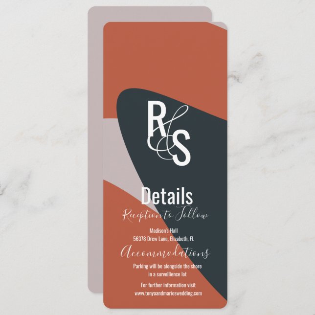 Minimalistische Bio Terracotta Einladung (Vorne/Hinten)