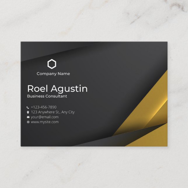 Minimalistische Black Business Card oder Identität Visitenkarte (Vorderseite)