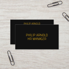 Minimalistische Black Business Card Visitenkarte