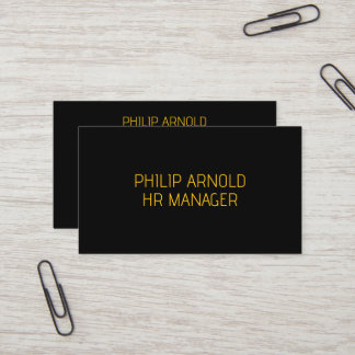 Minimalistische Black Business Card Visitenkarte